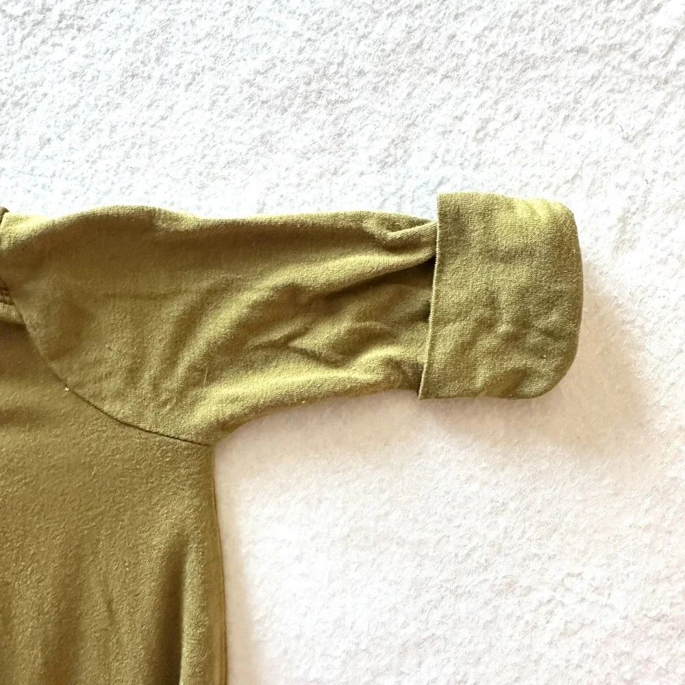 Posh Peanut NB Sleeping‎ Gown Army Green Viscose Bamboo Pajama Military Cozy